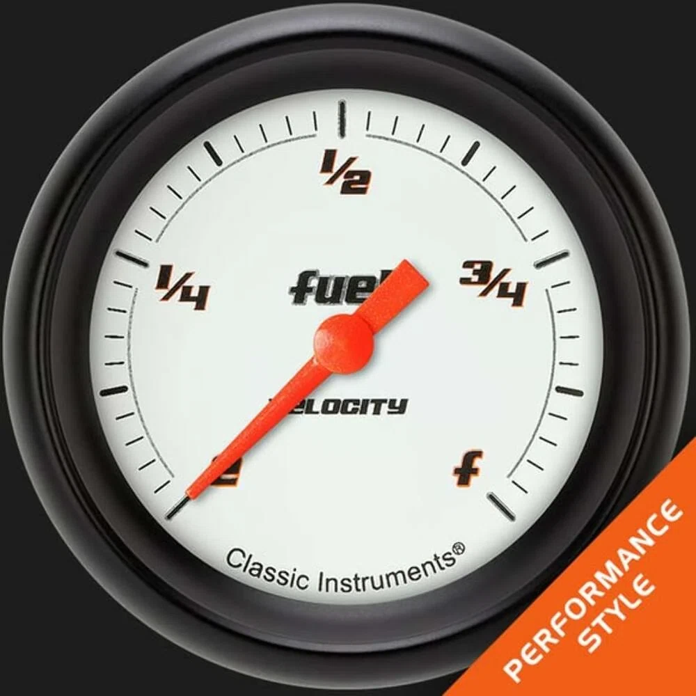 Velocity White 2 5_8_ Fuel Gauge VS309WBPF
